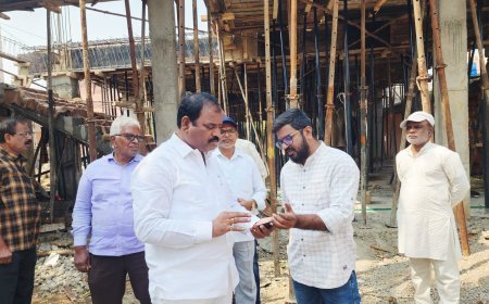 శేరిలింగంపల్లి డివిజన్‌లో కమ్యూనిటీ హాల్ నిర్మాణ పనుల పరిశీలన