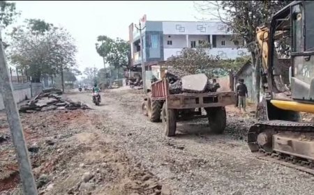 రాజుపేట ప్రజల కలలు నెరవేరుతున్నాయి బస్టాండ్ నుంచి బైపాస్ వరకు రహదారి చివరి దశకు