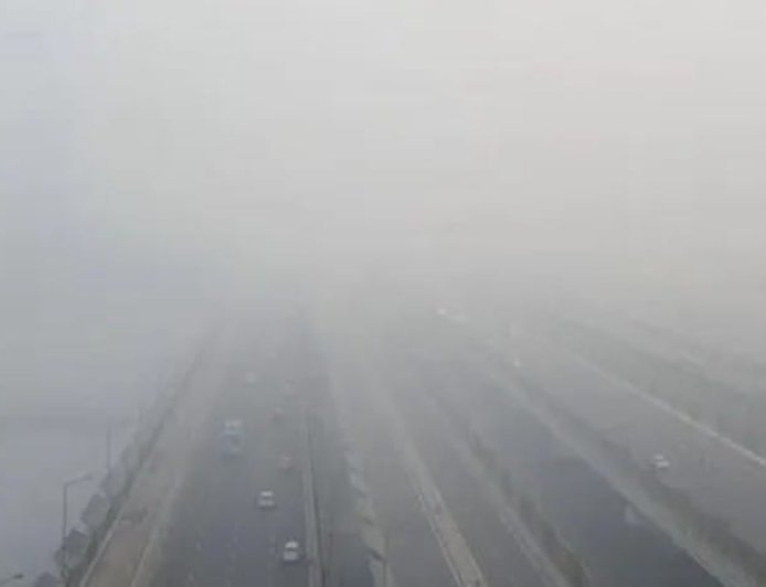 ఢిల్లీని కప్పేసిన పొగ మంచు రైళ్లు విమాన సర్వీసుల్లో అంతరాయం