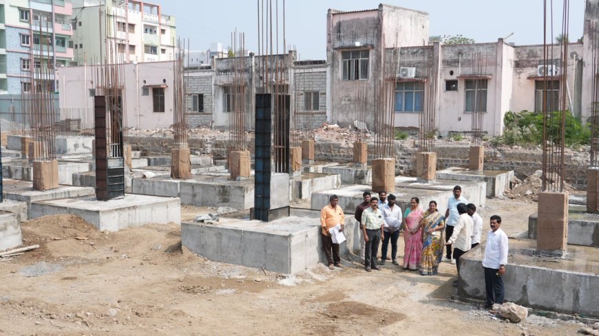 డివిఆర్ ఏరియా హాస్పిటల్‌లో వంద పడకల అభివృద్ధి పనుల పరిశీలన