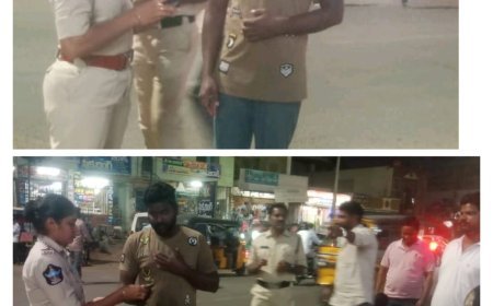 హెల్మెట్ ఫై వాహనదారులకు అవగాహనా 