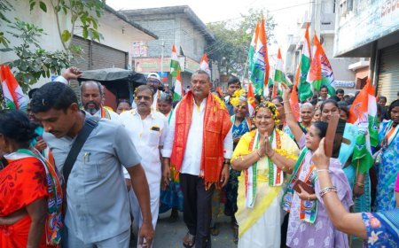 మిర్యాలగూడ మున్సిపాలిటీ ప్రచారంలో కాంగ్రెస్ దూకుడు 