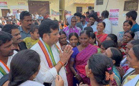 మున్సిపల్ ఎన్నికల ప్రచారంలో మంత్రి శ్రీధర్ బాబు మంథని మున్సిపల్ లో కాంగ్రెస్ పార్టీ జెండా ఎగరవేస్తాం