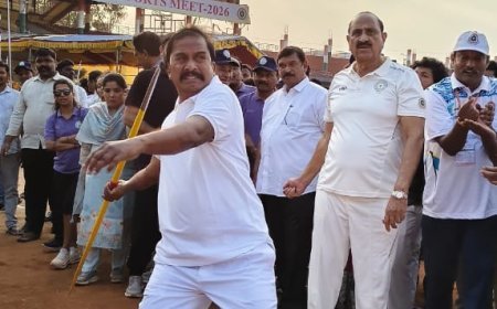 జావెలిన్ త్రో లో ఎమ్మెల్యే తాతయ్య ప్రధమ విజేత