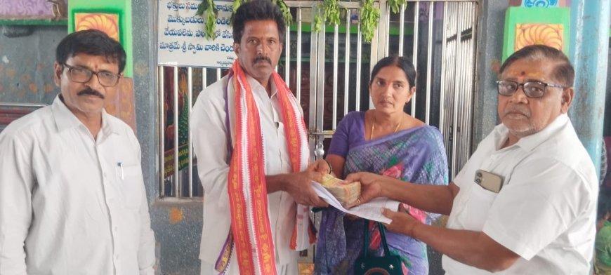 ఆలయంలో అన్నదానానికి భారీ విరాళం