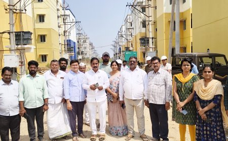 వేగంగా సాగుతున్న టిడ్కో గృహాలపనులు మ్మెల్యే శ్రీరాం తాతయ్య