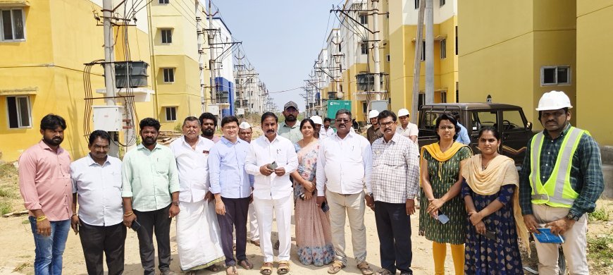 వేగంగా సాగుతున్న టిడ్కో గృహాలపనులు మ్మెల్యే శ్రీరాం తాతయ్య