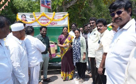 సమ్మర్ యాక్షన్ ప్లాన్ 2026 కింద చలివేంద్రం ప్రారంభం