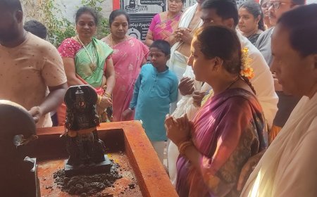 శ్రీ సిద్ధిలింగేశ్వర దేవస్థానంలో విగ్రహ ప్రతిష్టలు