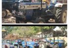 అక్రమ మట్టి తవ్వకాలపై అధికారుల దాడులు నాలుగు ట్రాక్టర్లు, ఒక జేసీబీ సీజ్