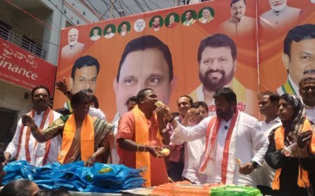 జిల్లా బిజెపి ఆధ్వర్యంలో సుజనా చౌదరి జన్మదినోత్సవ వేడుకలు