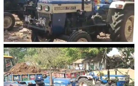 అక్రమ మట్టి తవ్వకాలపై అధికారుల దాడులు నాలుగు ట్రాక్టర్లు, ఒక జేసీబీ సీజ్